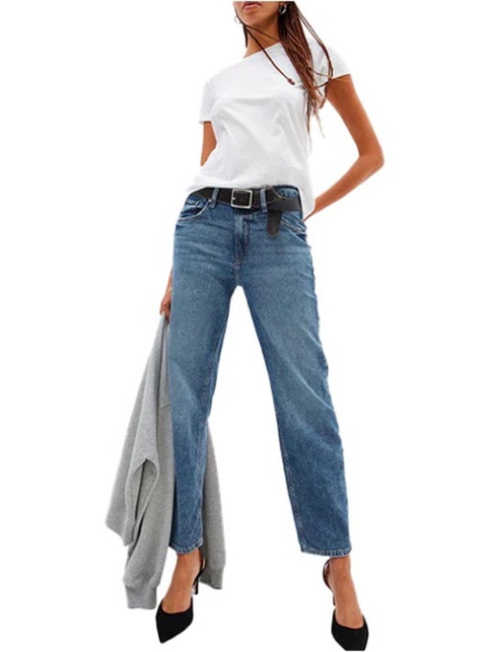 GAP 90s Loose Jeans Mid Rise Washwell Dark Wash Straight Leg 28